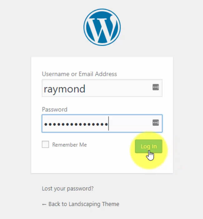 Logging into Your WordPress Website