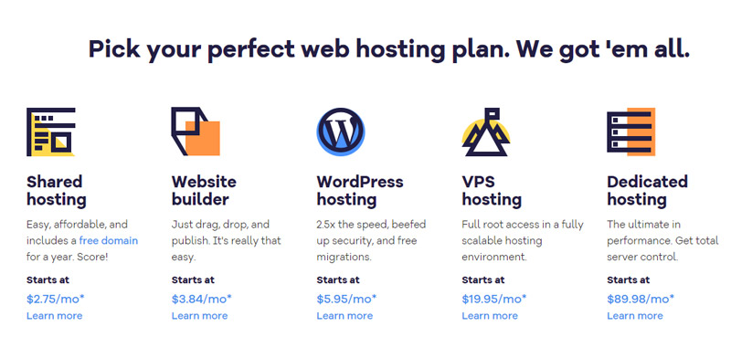 Pick one of HostGator's web hosting options